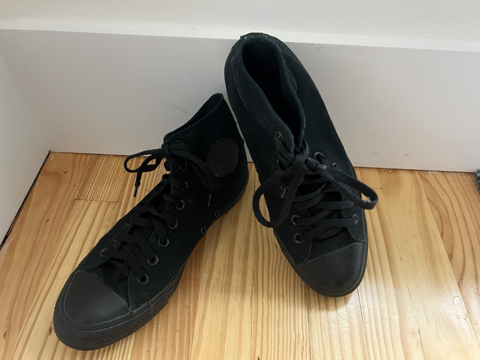 Converse Allstar Solid Black High Tops Women’s Si… - image 1