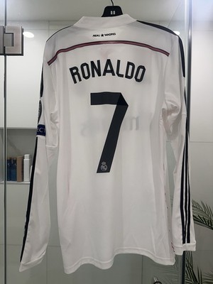 Real Madrid 2014/15 Ronaldo Home Long Sleeve Jersey Medium | eBay