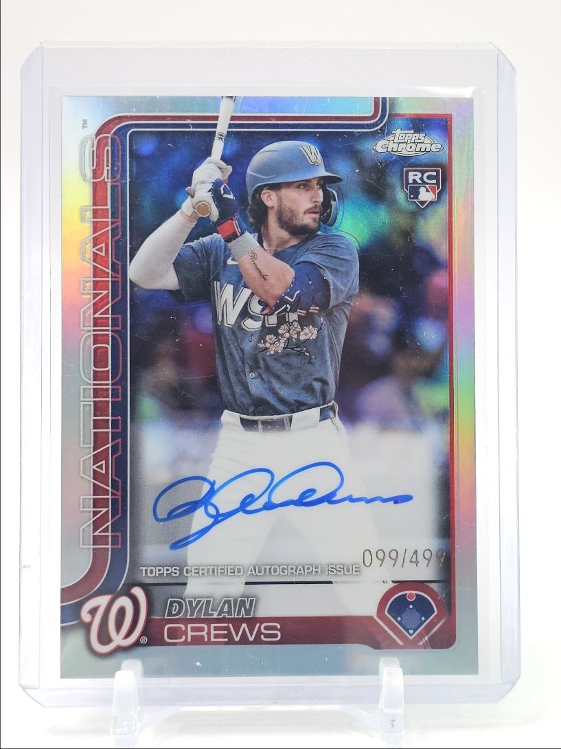 DYLAN CREWS 2025 TOPPS CHROME ROOKIE REFRACTOR AUTOGRAPH RC AUTO /499 Q2491