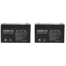 UPG Ride On 6V 7AH Battery For Kids Ride On Power Car Wheels - 2 Pack