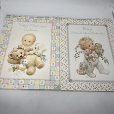 Vintage Ruth J Morehead Babys First  Second Year Calendars with All Stickers