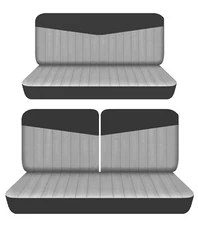 Fits 1953 to 1957 Chevy 210  two door sedan front 50-50 top and Rear seat covers