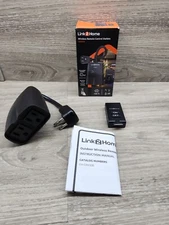 Link2Home 15 Amp Wireless Outdoor Remote Control Outlet Switch - 1 RCV, Black
