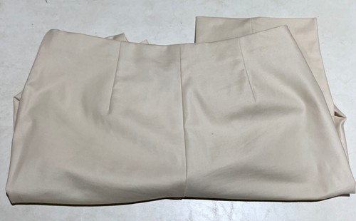ZOZO POLISHED STRETCH Pant w/ SIDE ZIP Straight Leg Flat Front Ankle Pant Ivory - Picture 12 of 12