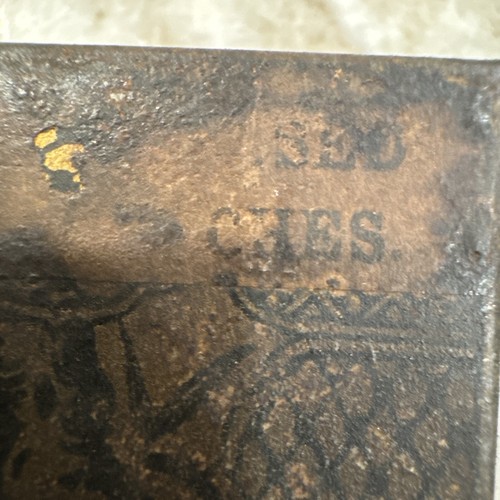 Antique Bryant & May Royal Wax Vestas Tin Match Box-Made in England, Birds/crest - Picture 2 of 13