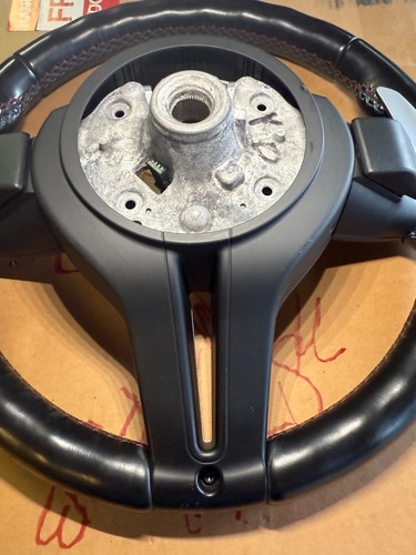 15-21 BMW F80 F82 F87 M2 M3 M4 STEERING WHEEL HEATED DCT W/ SHIFTERS Red M1 M2 - Picture 7 of 7