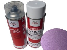 Spray Cans Set 400ml Base Coat Ral 4011 Purple Metallic+Clear Varnish Lackpoint