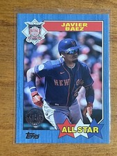 2022 Topps Series 2 Javier Baez 1987 All-Star Blue Parallel #87AS-44