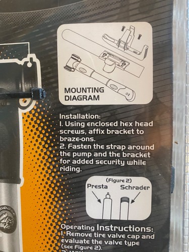 NEU Mongoose montierbare Minipumpe Fahrrad Handpumpe Hochdruck schwarz - Bild 4 von 4