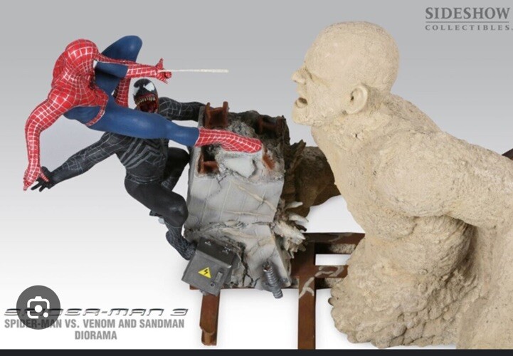 Ultra Rare Sideshow SPIDERMAN VS VENOM AND SANDMAN Diorama 9021