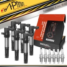 Ignition Coil & IRIDIUM Spark Plug Kits for Land Rover Freelander 2003 2004 2005