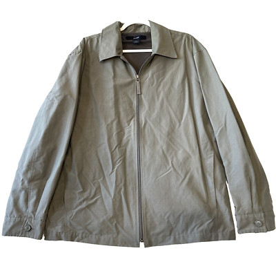 Gap Jacket Mens XL Gray Full Zip Mesh Lined Preppy Minimal Workwear