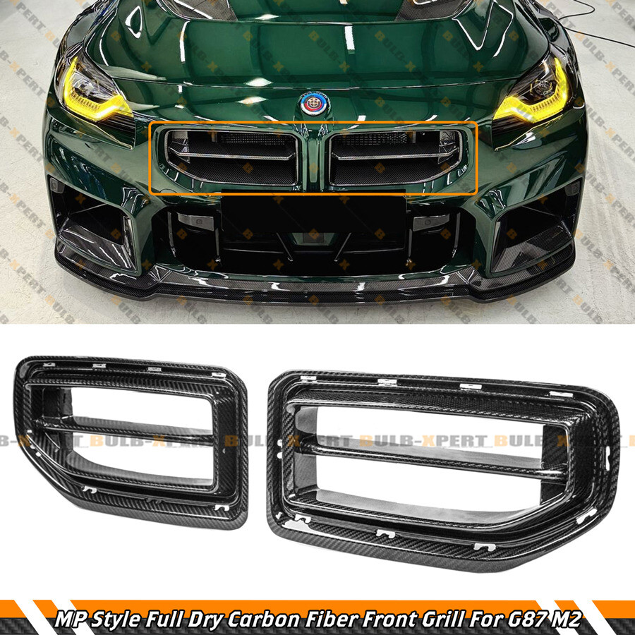 FOR 2023-26 BMW G87 M2 MP STYLE DRY CARBON FIBER FRONT NOSE KIDNEY