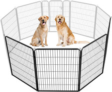 Dog Playpen Outdoor 40 Inch 4 Panels Indoor Dog Fence Metal Dog Pen Heavy Duty P