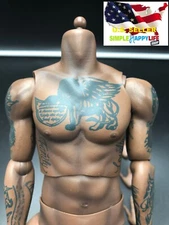 1/6 LeBron James Tattoo Male African Figure Body w/ hands for Enterbay ❶USA❶