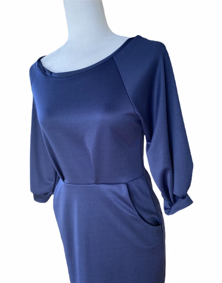 Vestido para mujer de colección azul marino lápiz movible talla pequeña años 60’s midi pinup Foto 2 de 4