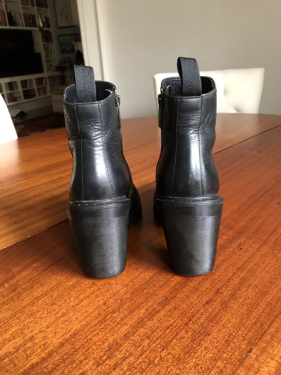 Dr Martens Magdalena Womens Black Leather Heeled Chunky Dr Martens Magdalena Womens Black Leather Heeled Chunky