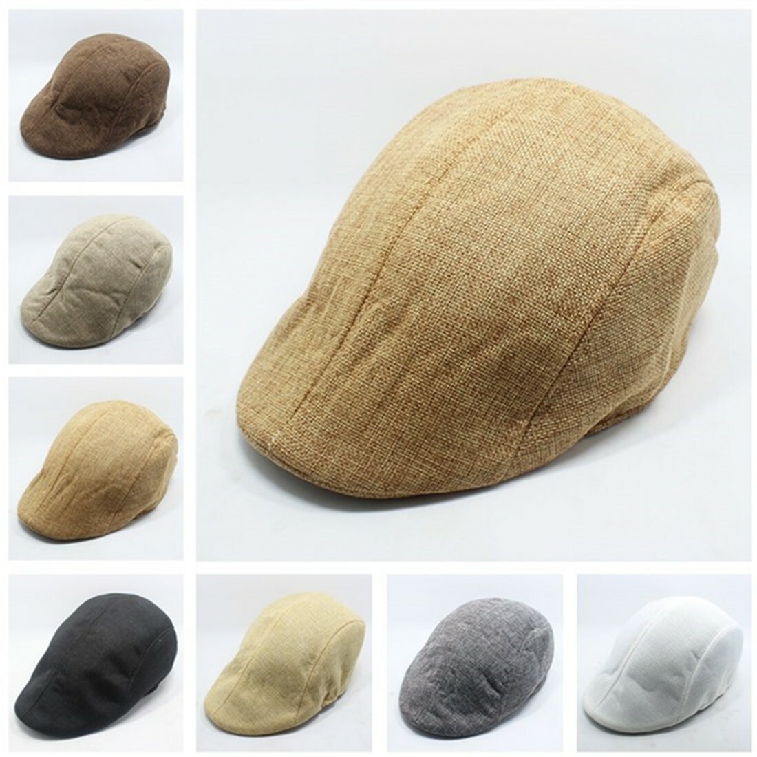 DH Newsboy Beret Hat One Size peaked cap 7 Colors For Men Women Youth