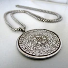 Sigil of Ameth Stainless Steel Symbol Enochian Magic Pentagram Pendant Necklace