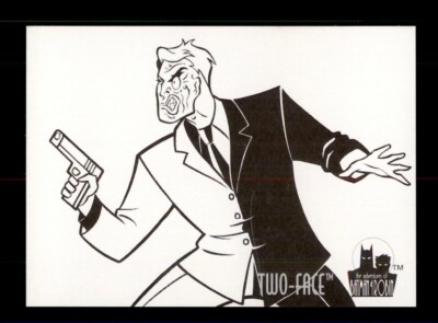1995 SKYBOX THE ADVENTURES OF BATMAN & ROBIN COLORING CARD #C5 TWO-FACE