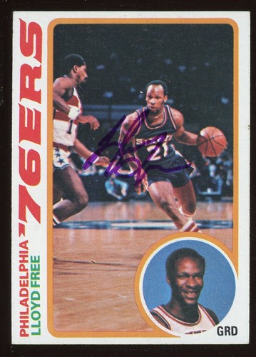1978-79 Topps LLOYD FREE Signed Card autograph AUTO 76ERS WORLD B FREE - 第 1/1 張圖片