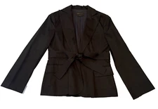 BGCG Maxazria Jacket, Tie Waist, Size S, nice details, flair waist