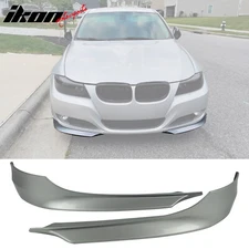 Fits 09-12 BMW E90 3-Series OE Style Front Bumper Splitters Painted #354 Silver