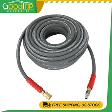 2 Wire Braid Non-Marking 6000psi Hot Water Pressure Washer Hose 3/8" x 100ft