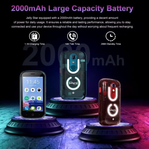 Unihertz Jelly Star Mini Smartphone 3.0" LED Transparent Backshell 8GB+256GB GPS - Picture 4 of 19