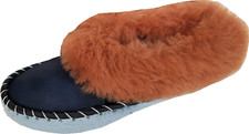 Sheepskin warm slippers size 38 new, sheepskin/leather 444-21/44