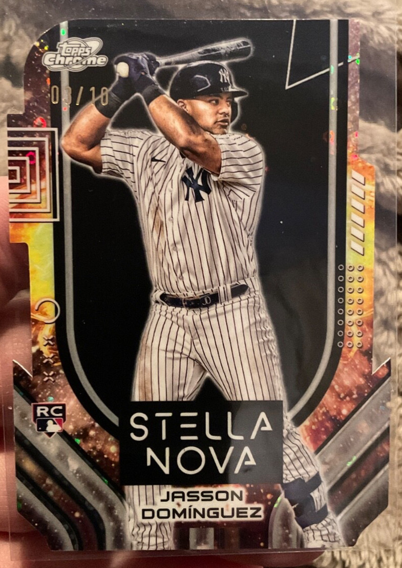 2024 TOPPS CHROME COSMIC JASSON DOMINGUEZ RC STELLA NOVA BLACK #/10 SSP