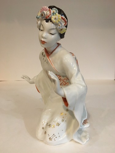 Rosenthal Porcelain Figure Signed L. Friedrich Gronau Rare Geisha Dancer - Picture 3 of 12