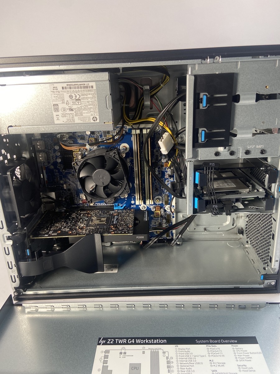 HP Z2 Tower G4 Workstation Xeon E-2104G 512GB SSD 32GB RAM