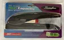 Swingline High-Capacity Desk Stapler, 60-Sheet Capacity, (Model: 77701) Black