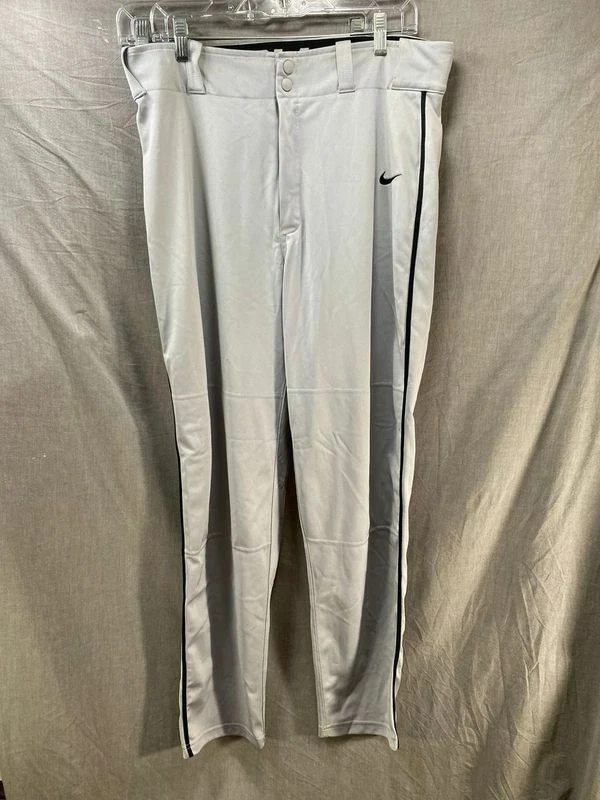 Nike Swingman Pants Adult Large Gray Black Stripe Logo Pull On DRI