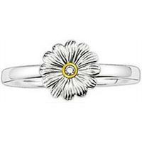 Thomas Sabo Ring Diamant 925Er Sterlingsilber Blume Gr.52 SD_TR0002-179-14-52