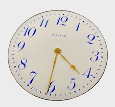 Elgin Pocket Watch Movement 38 Mm Dial Blue N...