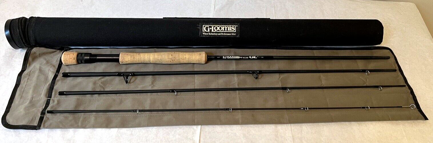 G LOOMIS FLY ROD GL3 9' #9 LINE FR 1089-4 FOUR PEICE WITH CASE AND COVER