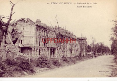 FRANCE. REIMS EN RUINES - BOULEVARD DE LA PAIX