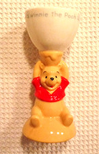 Disney Figural Winnie The Pooh Holding Up A Ceramic Egg Cup - Scarce One