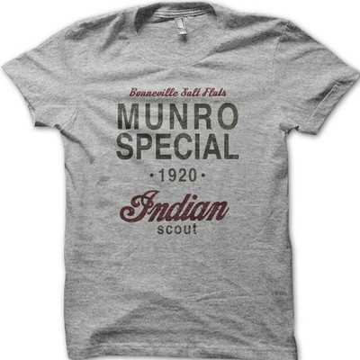 VINTAGE BIKER Munro Special Indian 1920 Scout Biker Motorrad T-Shirt 06087
