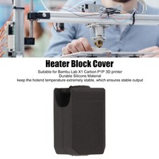 5x Extruder Hotend Cover Black Silicone Anti Stick Stable Heater Block Cover For