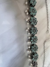 Sea Green Choker Style Necklace Earring Set  Party elephants Kundan Aqua party 