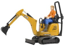 BRUDER, Miniescavatore JCB 8010 CTS con 1 carattere Scala: 1/16, 1/16,  BRU62002