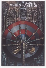 ALIEN VS CAPTAIN AMERICA #1 MARVEL COMICS 2025 DAN PANOSIAN FOIL VARIANT NM+