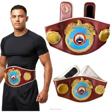 WBO Championship Leather Belt Replica – 3D Made Gold Boxing Title Adult Size New