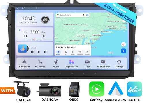Eonon VWX6S PRO for VW Jetta MK5 QLED 8+128 9"Android Car Radio Wireless CarPlay