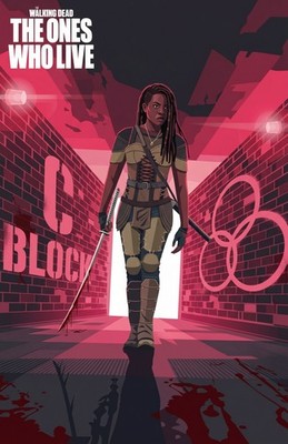 The Walking Dead Ones Who Live Michonne Danai Gurira Katana Cell Block Art Print