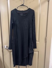 Rundholz cotton black tulip midi dress sz XS (item A62)