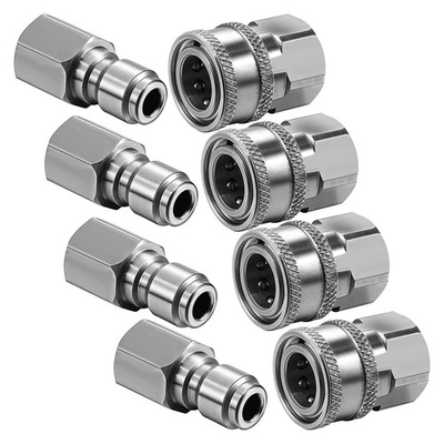 #ad 4 Sets Pressure Washer Fittings and Adapters NPT 3 8 Inch Stainless Steel Ma... $22.49